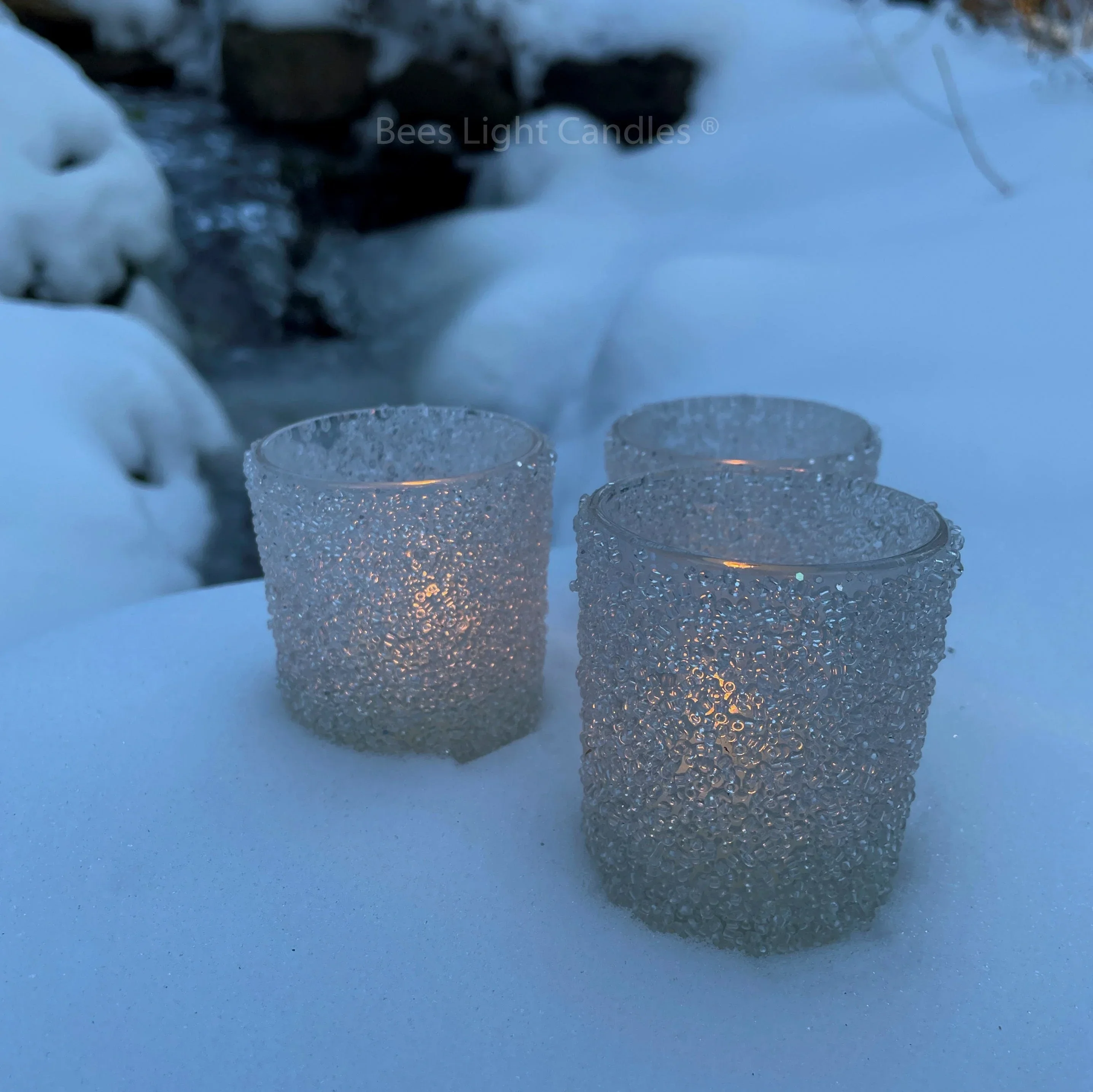 Sparkle Glass Candle Holder - Image 3
