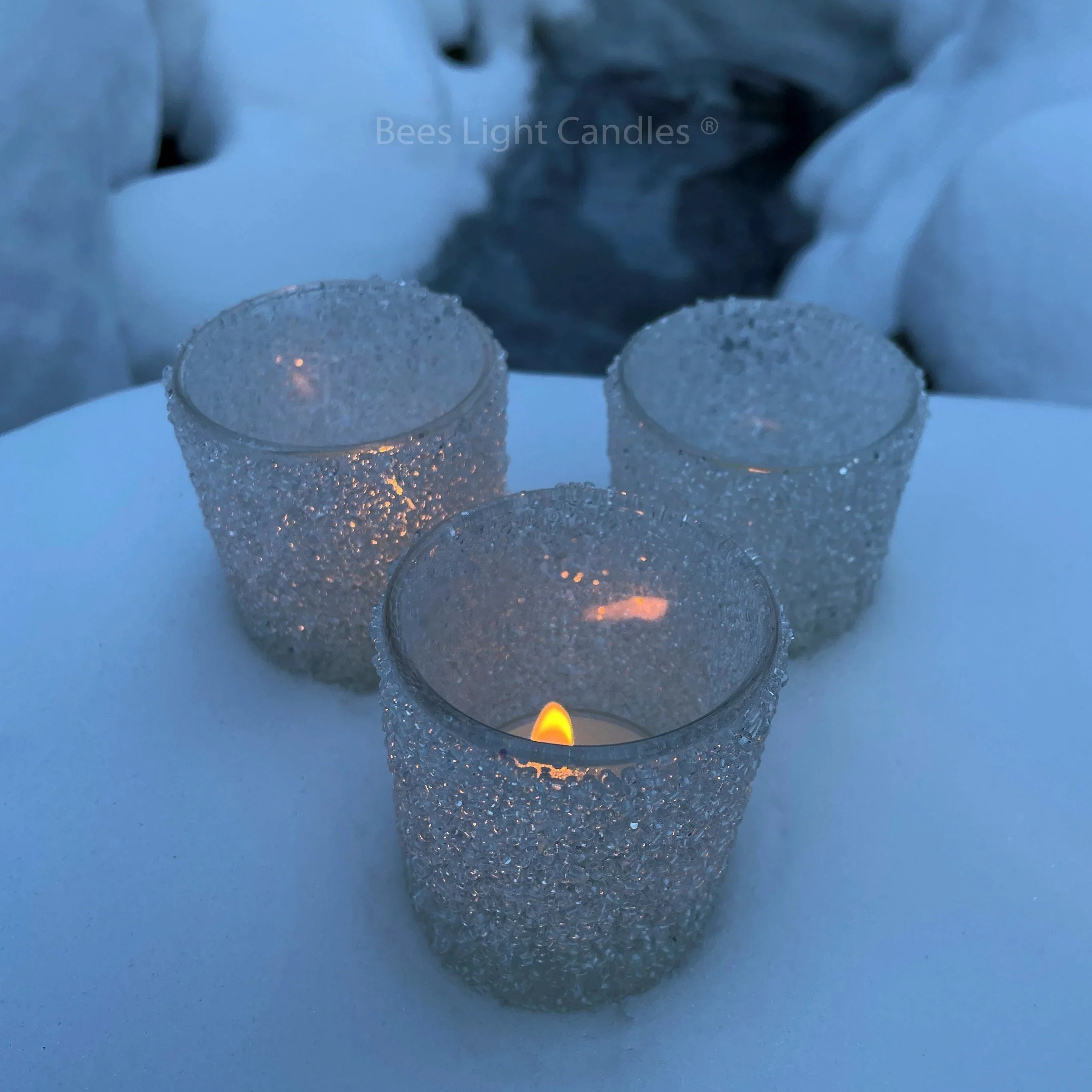Sparkle Glass Candle Holder - Image 4