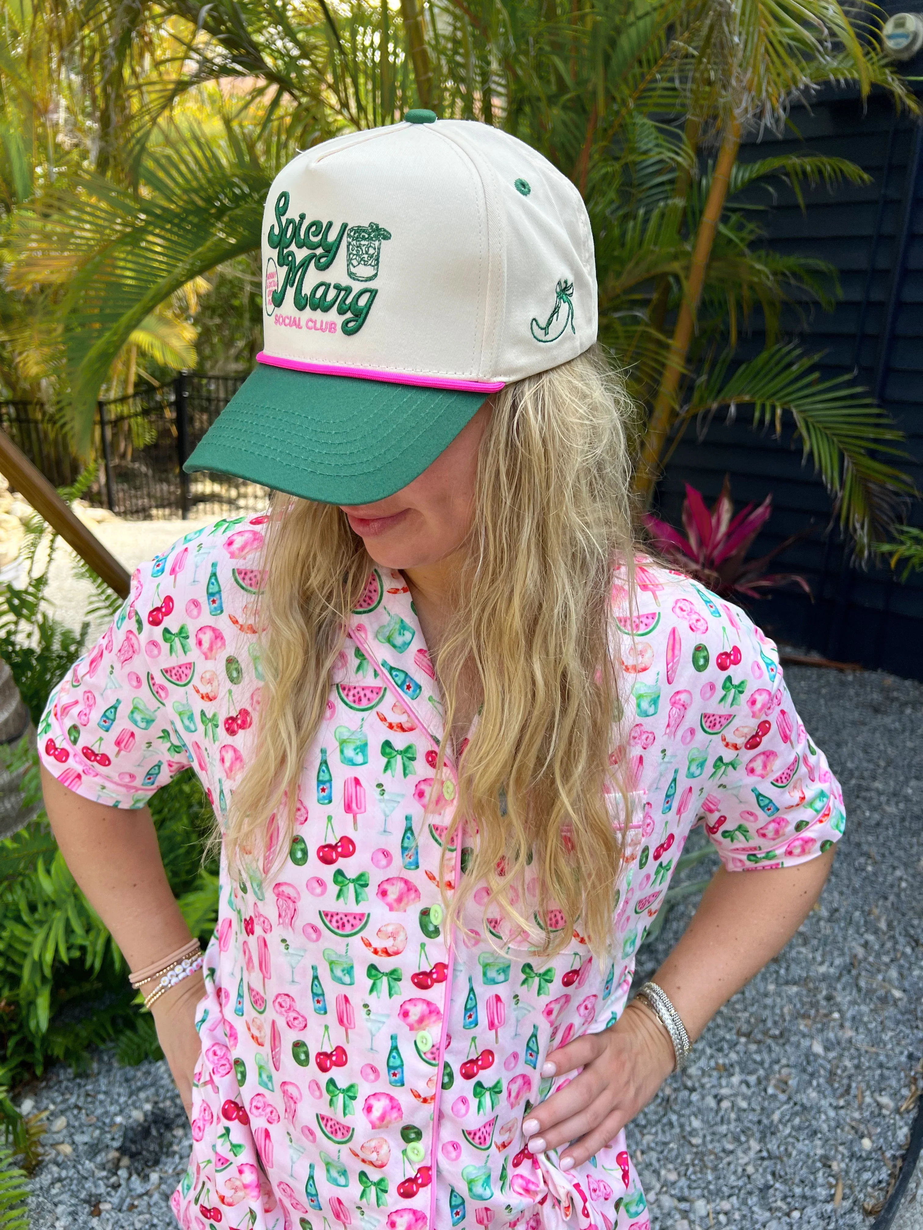 Spicy Marg Social Club - Green Vintage Trucker Hat - Image 3