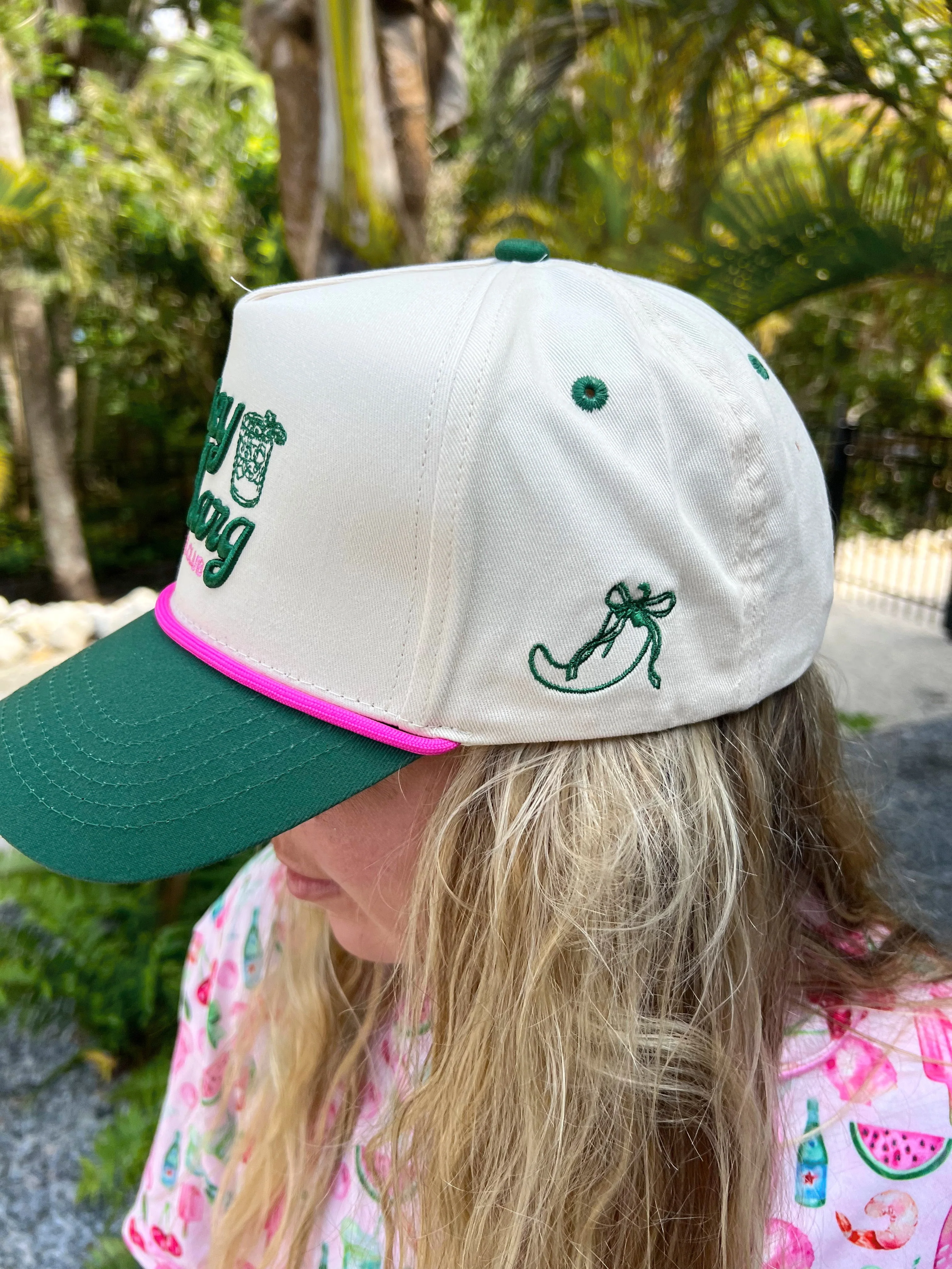 Spicy Marg Social Club - Green Vintage Trucker Hat - Image 6