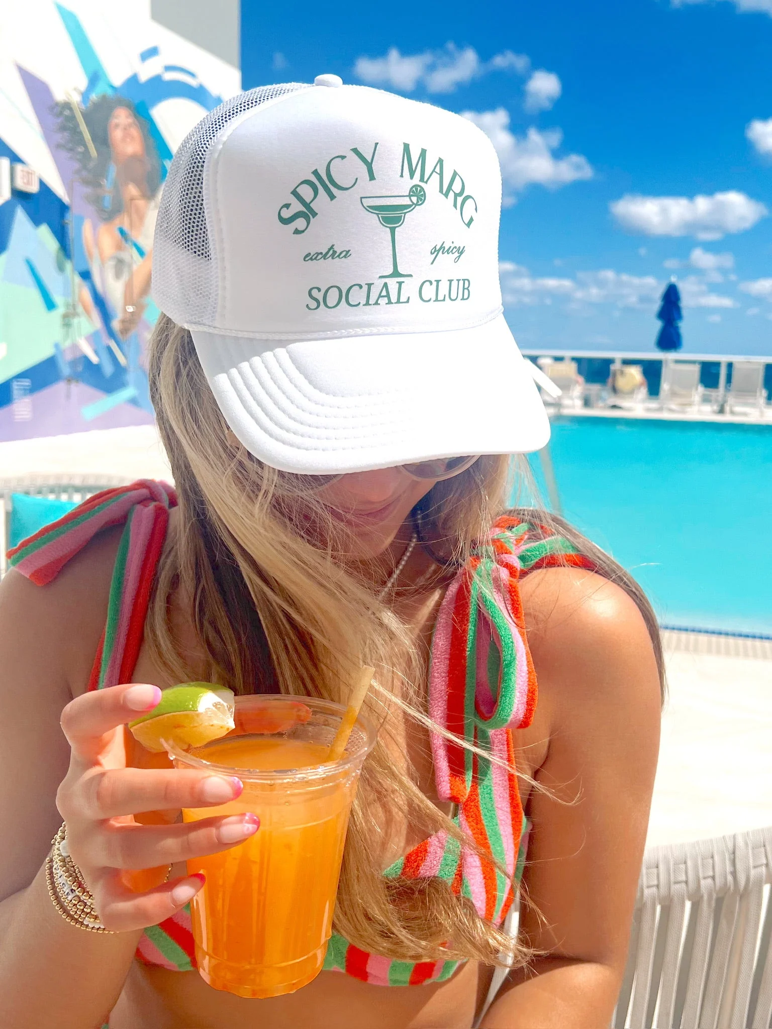 Spicy Marg Social Club Trucker Hat - Image 2