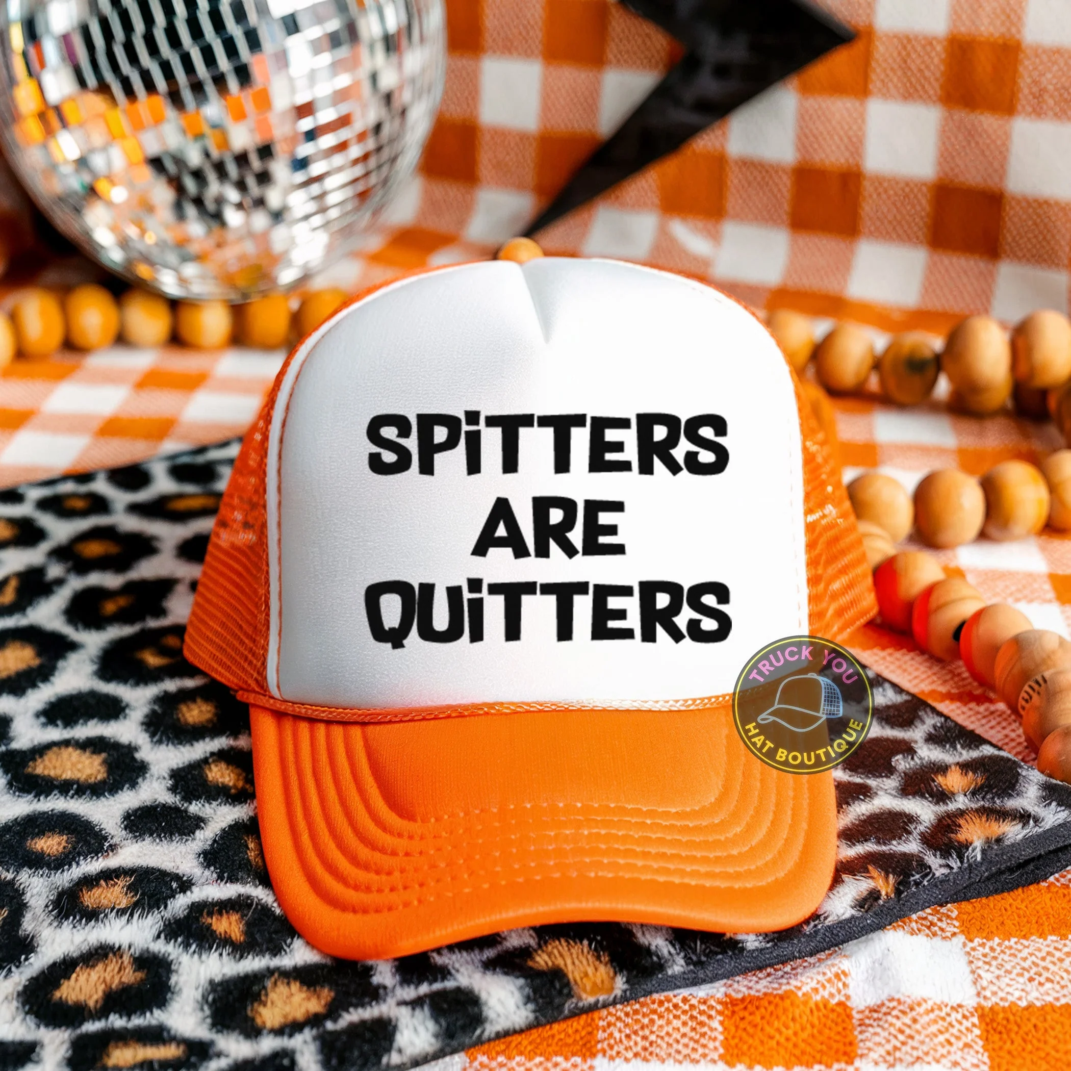 Spitters Are Quitters Adult Otto Foam Trucker Hat - Image 2