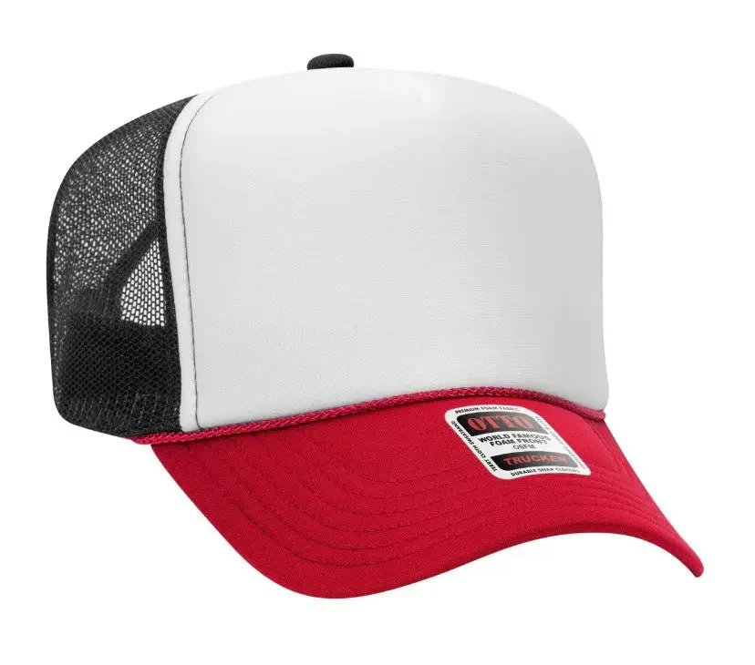 Spoiled By My Blue Collar Man Adult Otto Foam Trucker Hat - Image 35