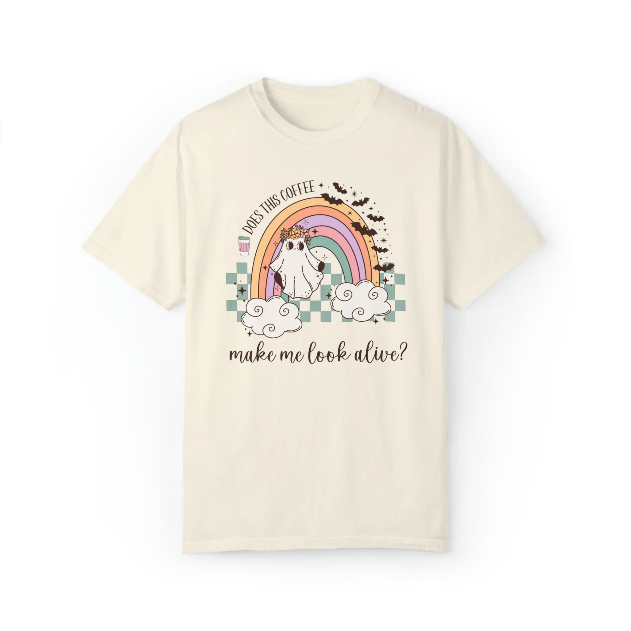 Spooky Coffee Lover Shirt: Does This Coffee Make Me Look Alive? - Image 4