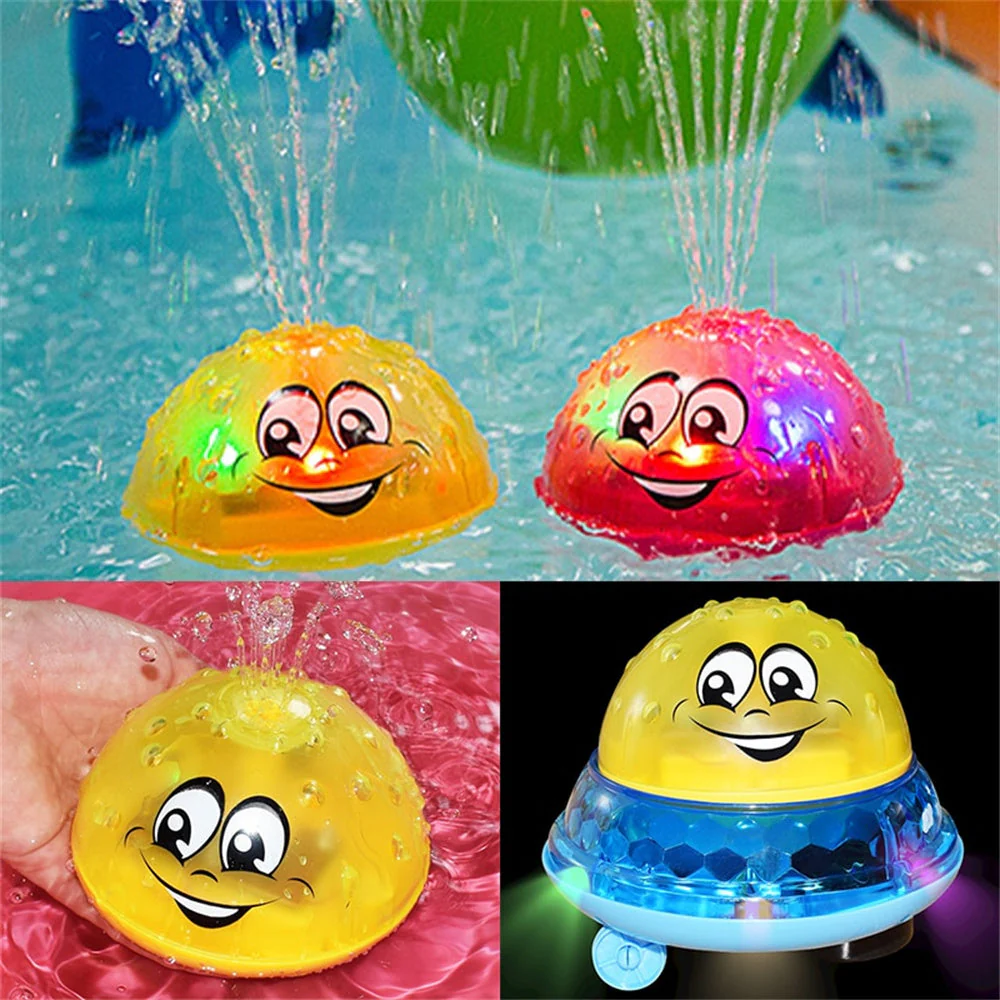 Spray Water Light Rotate With Shower Pool Kids Toys For Children Toddler Swimming Party