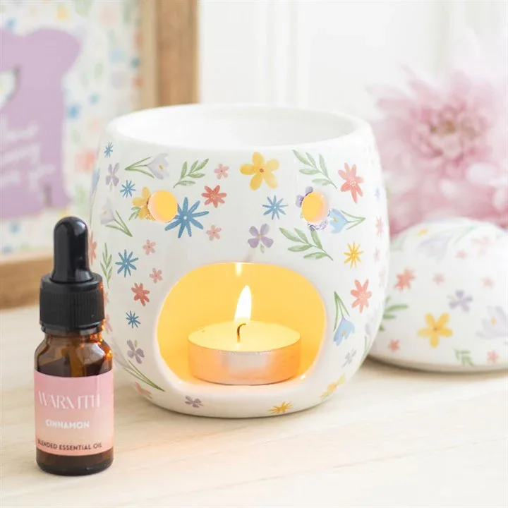 Spring Floral Print Easter Egg Oil Burner and Wax Warmer - Image 2