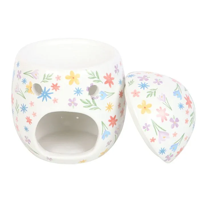 Spring Floral Print Easter Egg Oil Burner and Wax Warmer - Image 3
