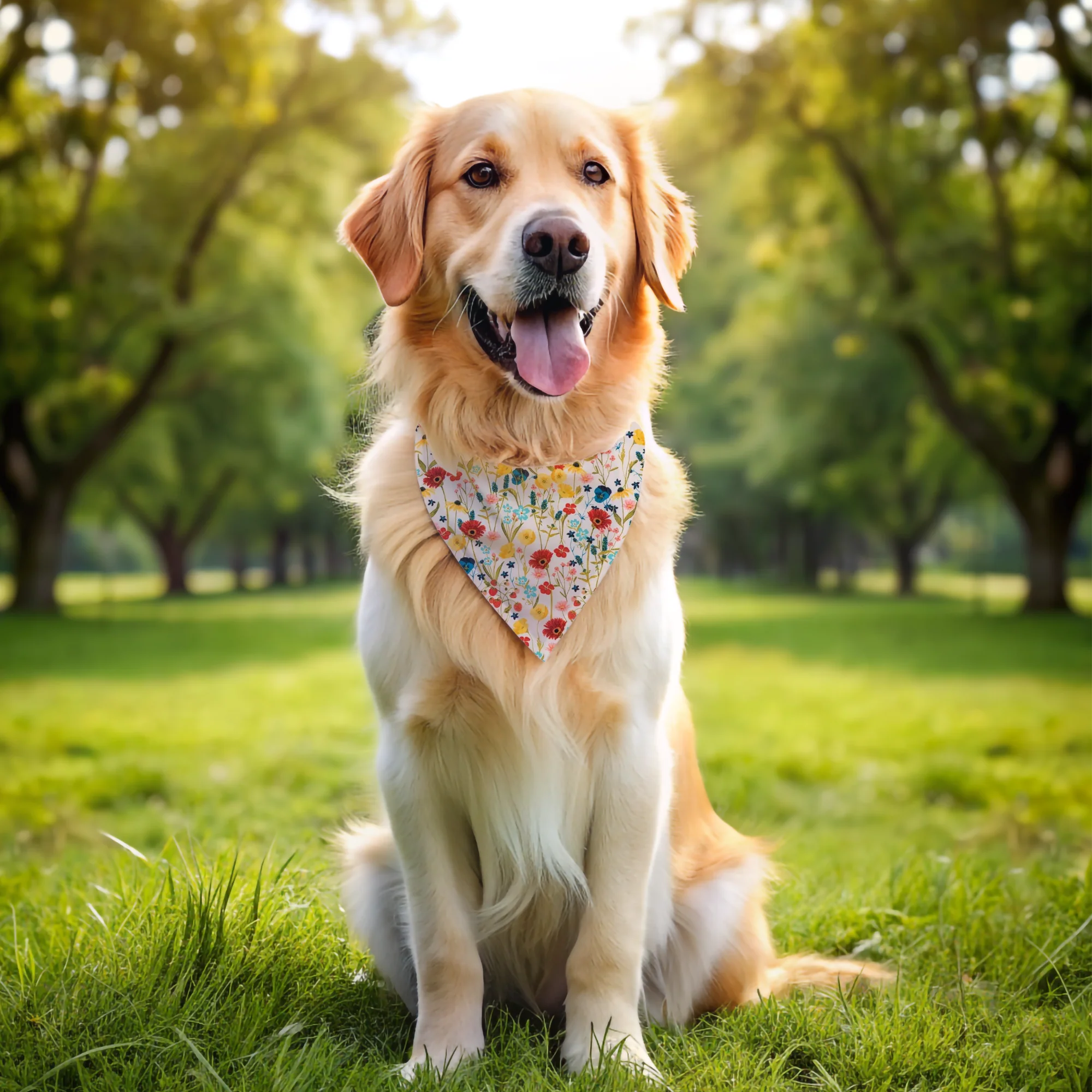 Spring Flowers Dog Bandana New Arrivals - Image 2