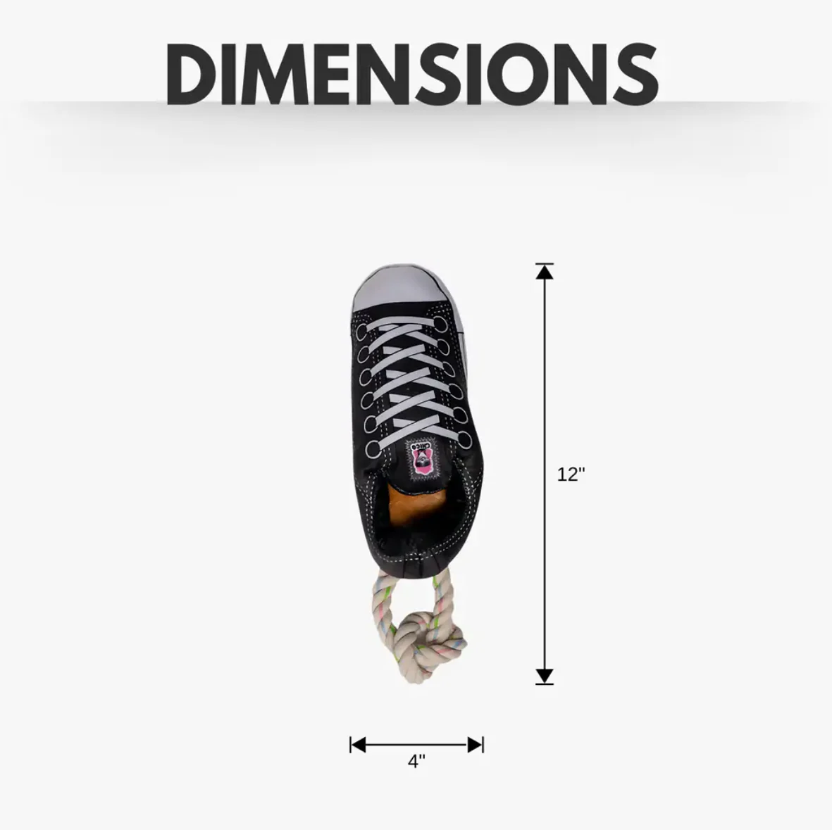 Squeaky Comfort Plush Sneaker Dog Toy – with Treat Compartment, Safe & Durable – Black - Image 5