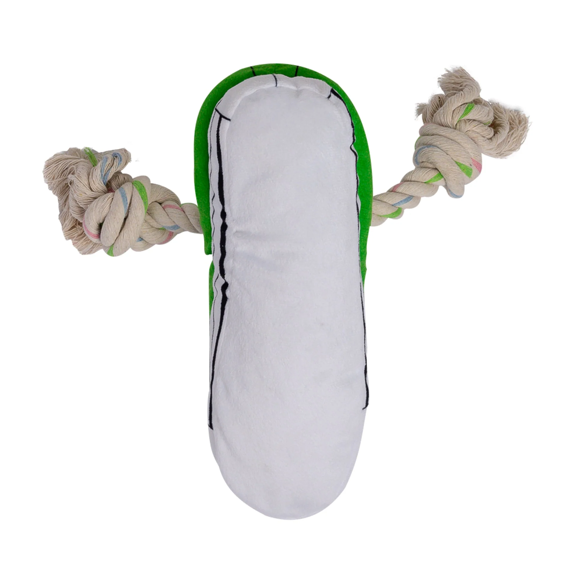 Squeaky Comfort Plush Sneaker Dog Toy – with Treat Compartment, Safe & Durable – Green - Image 3