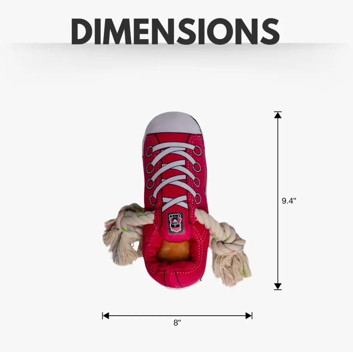 Squeaky Comfort Plush Sneaker Dog Toy – with Treat Compartment, Safe & Durable – Pink - Image 5