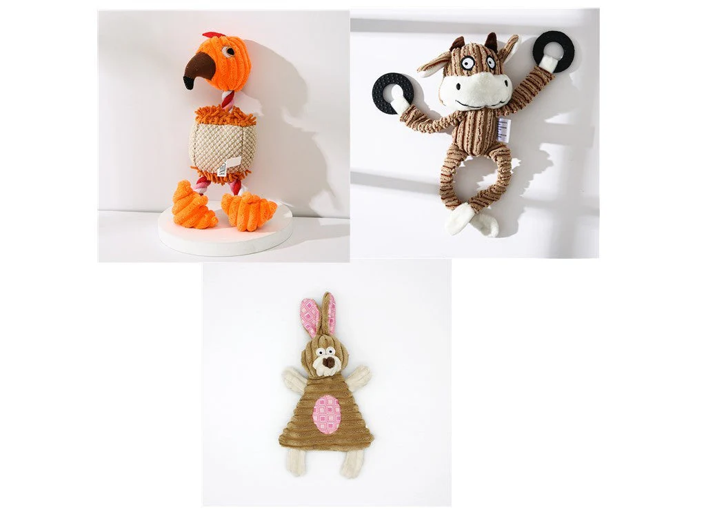 Squeaky Donkey Plush Dog Toy - Image 16