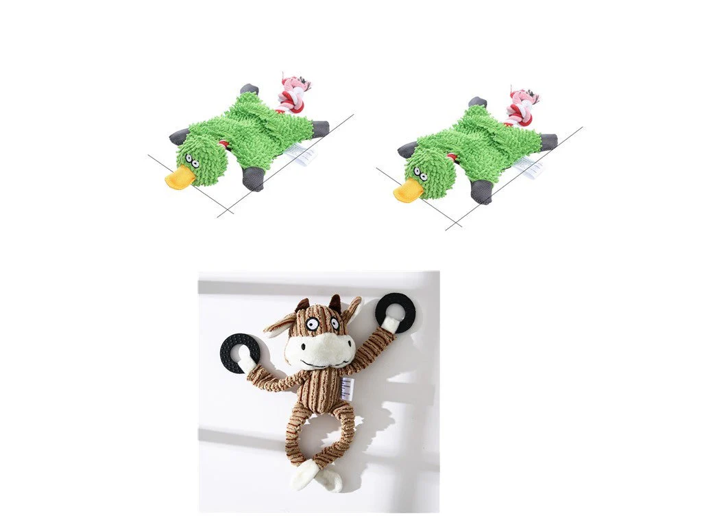 Squeaky Donkey Plush Dog Toy - Image 19