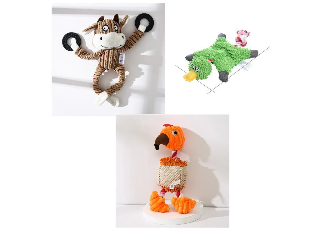 Squeaky Donkey Plush Dog Toy - Image 22