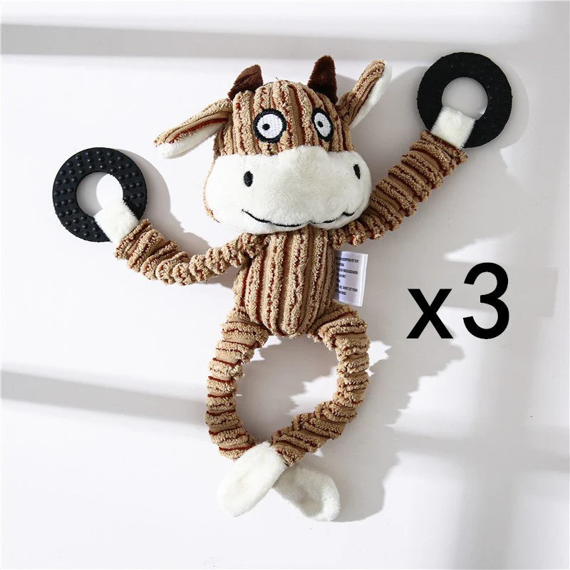 Squeaky Donkey Plush Dog Toy - Image 24
