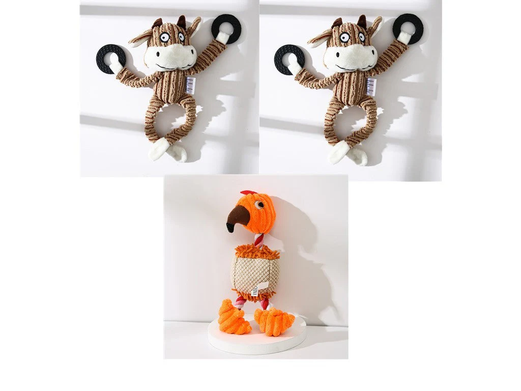 Squeaky Donkey Plush Dog Toy - Image 25