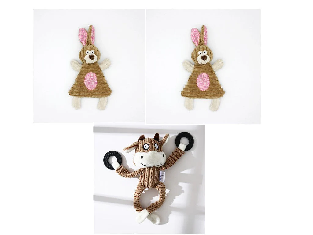 Squeaky Donkey Plush Dog Toy - Image 30