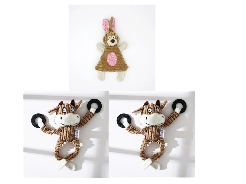 Squeaky Donkey Plush Dog Toy - Image 35