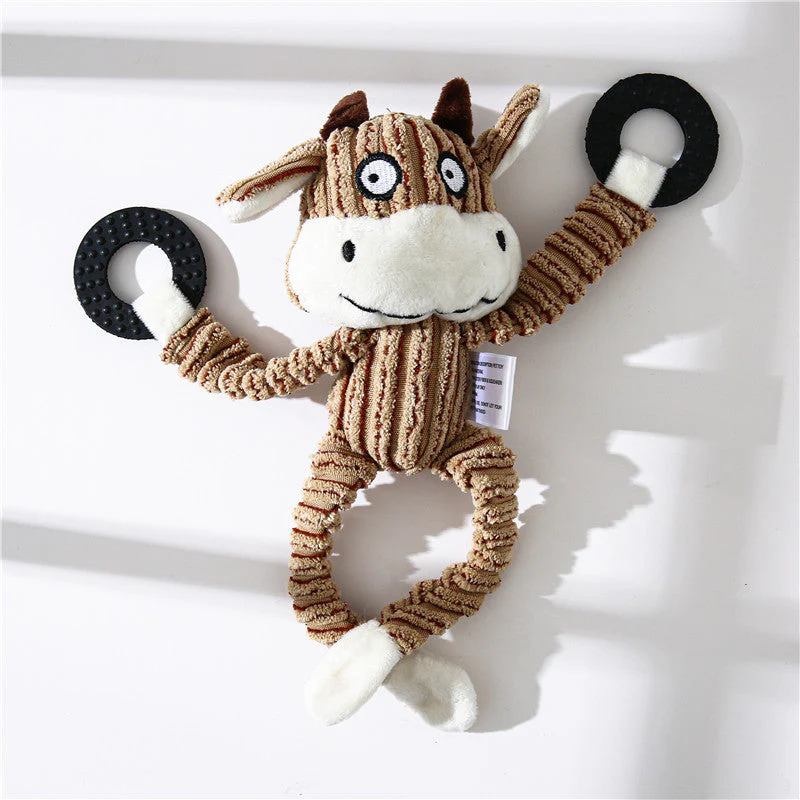 Squeaky Donkey Plush Dog Toy - Image 5