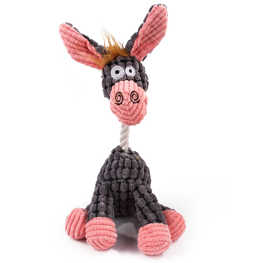 Squeaky Donkey Plush Dog Toy - Image 8