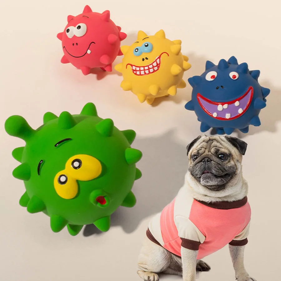Squeaky Thorn Dog Chew Toy – Bite Resistant & Tooth Cleaning - Image 4