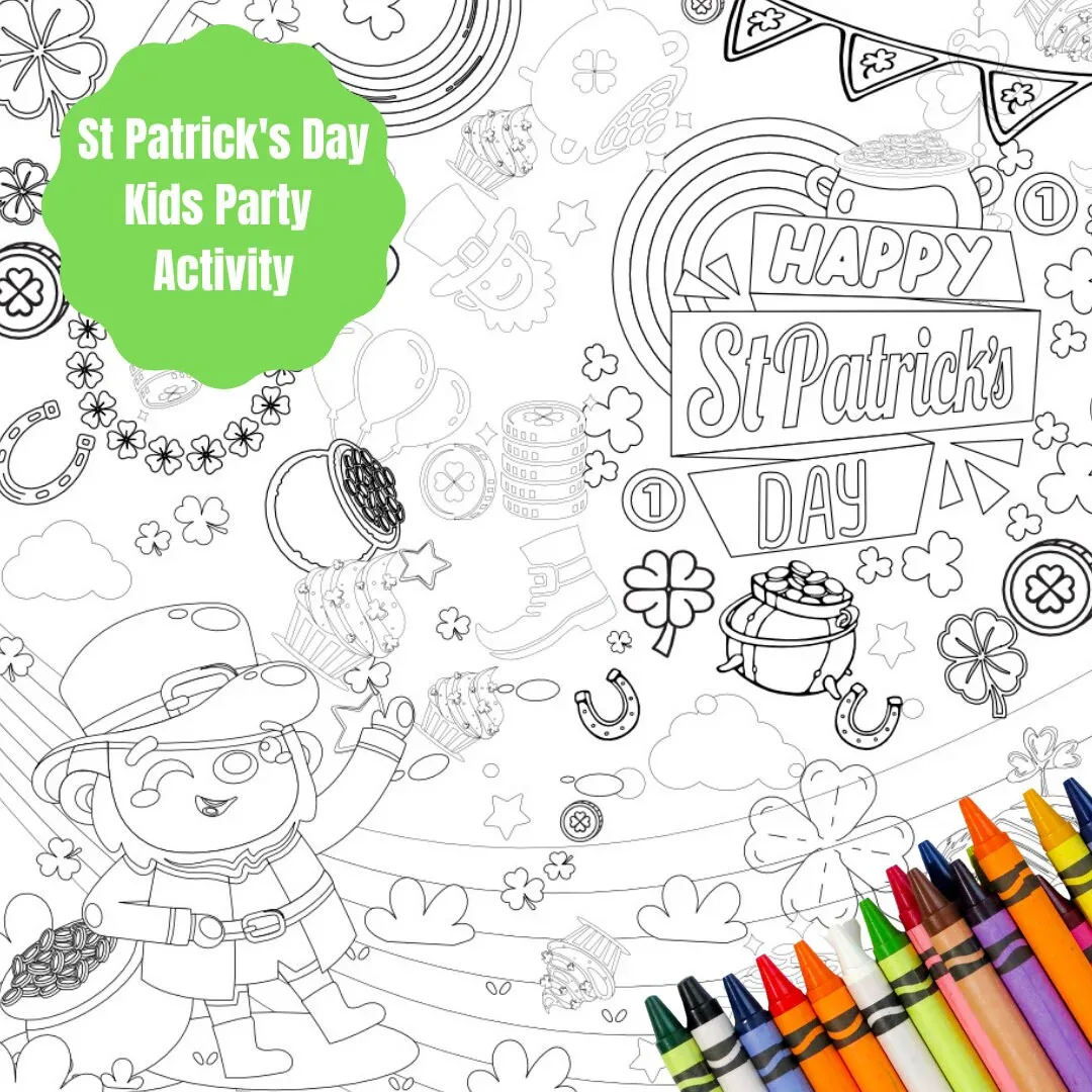 St. Patrick's Day Coloring Tablecloth - Image 10