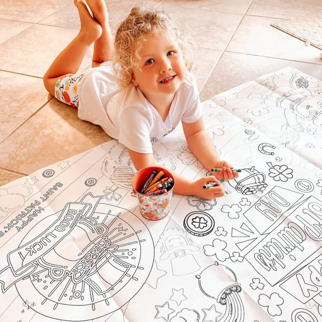 St. Patrick's Day Coloring Tablecloth - Image 3