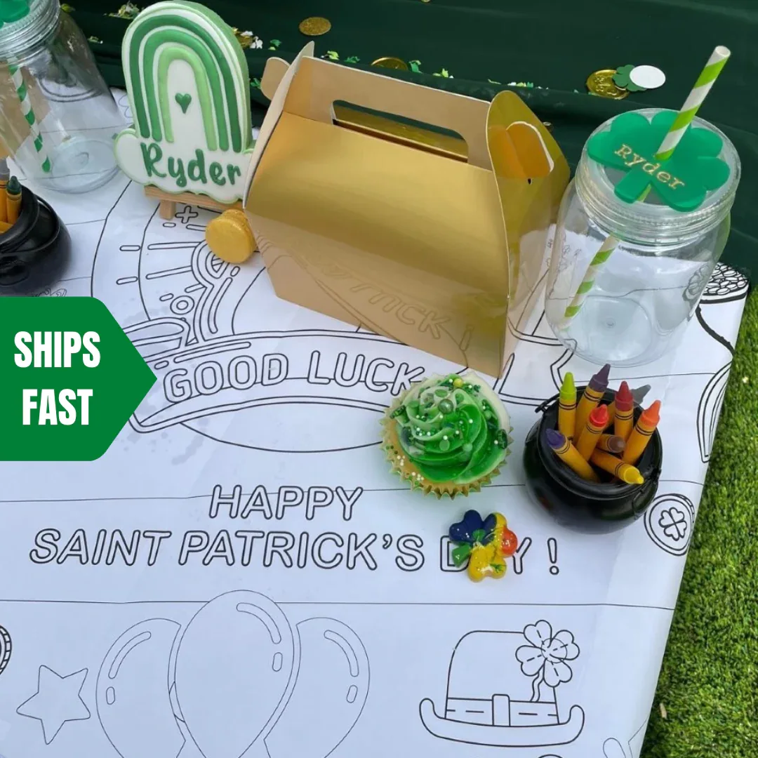 St. Patrick's Day Coloring Tablecloth - Image 5