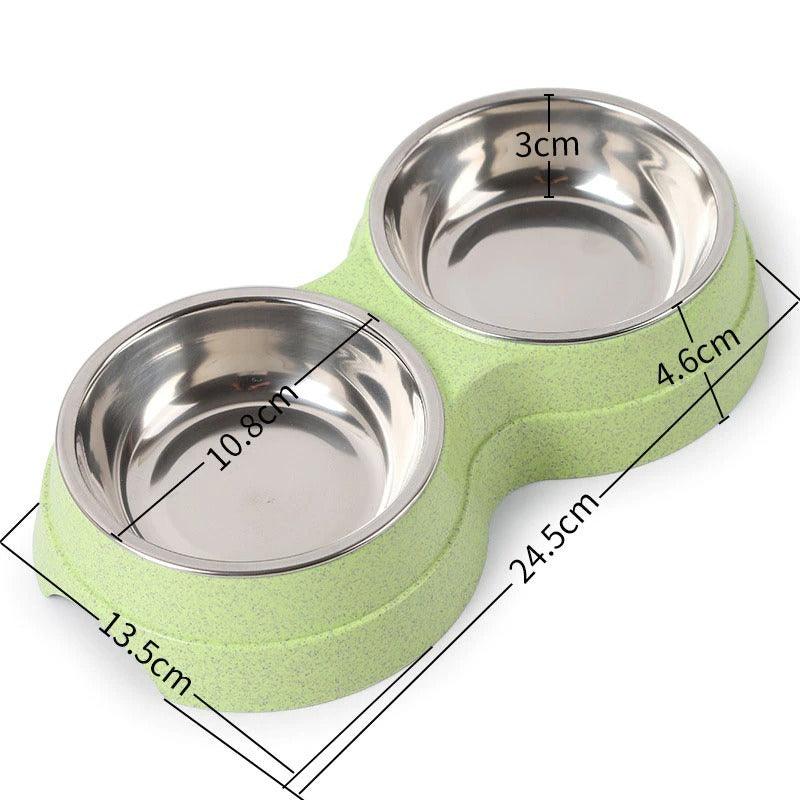 Stainless Steel Double Pet Bowls - Image 10