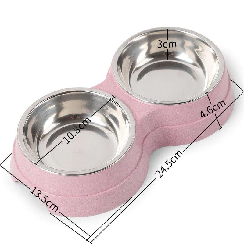 Stainless Steel Double Pet Bowls - Image 11