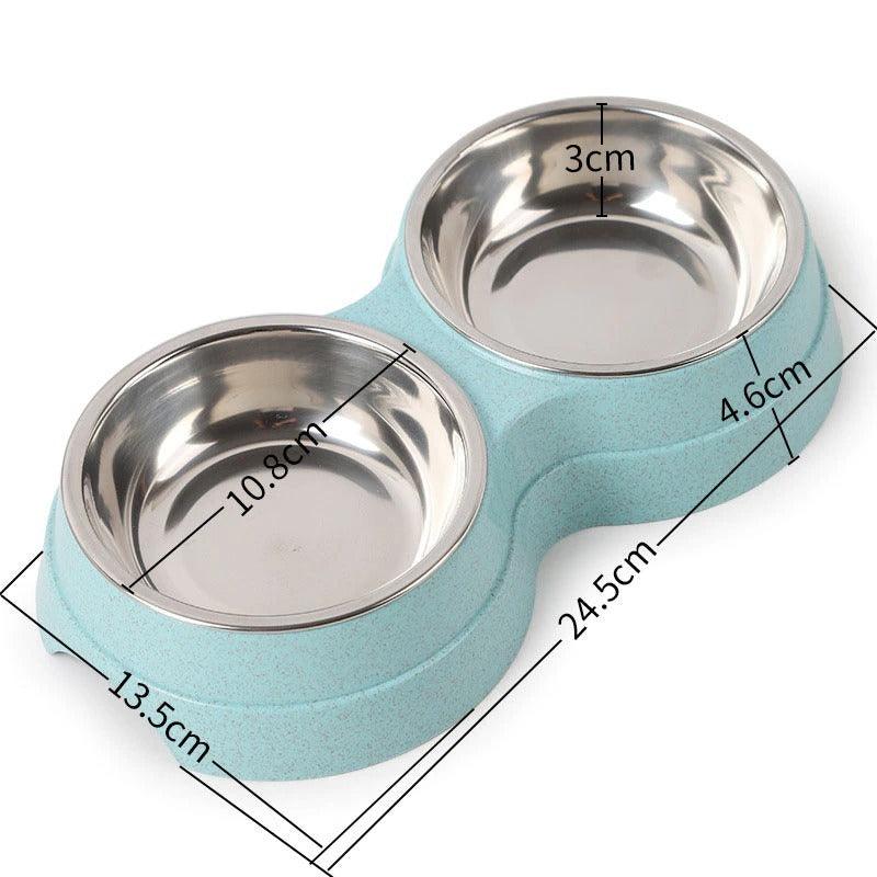 Stainless Steel Double Pet Bowls - Image 12