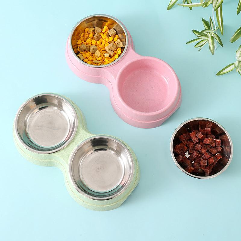 Stainless Steel Double Pet Bowls - Image 4