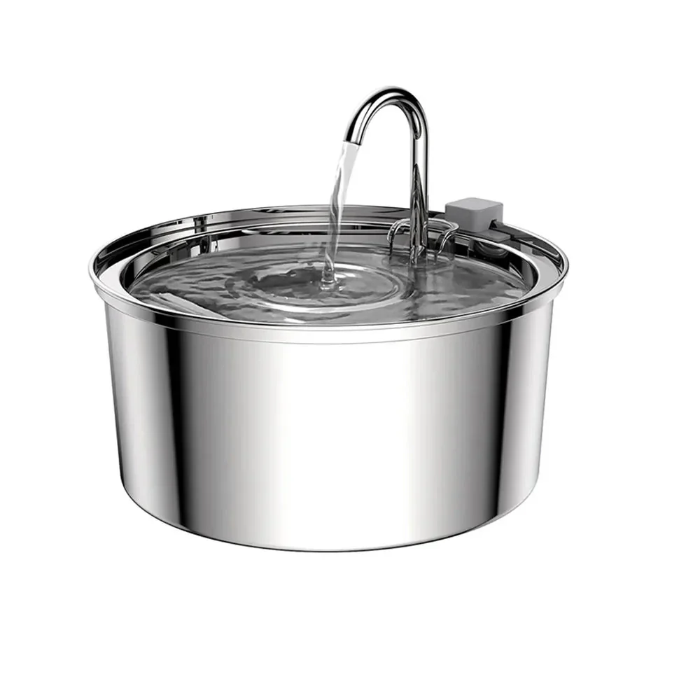 Stainless Steel Pet Water Feeder Cat Automatic Water Fountain USB Electric Mute for Cat Dog Filter Fountain Smart Drinking Bowl - Image 7
