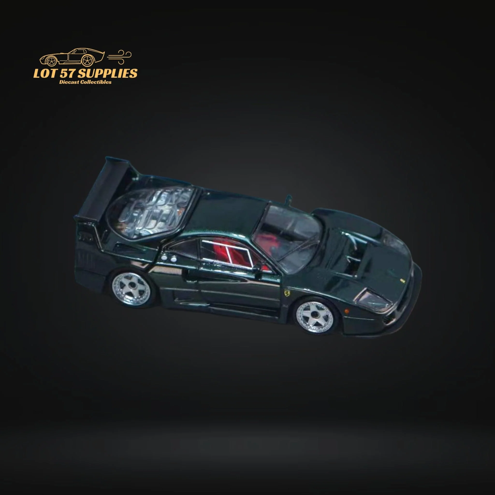 Stance Hunters Ferrari F40 LM British Green 1:64 - Image 2