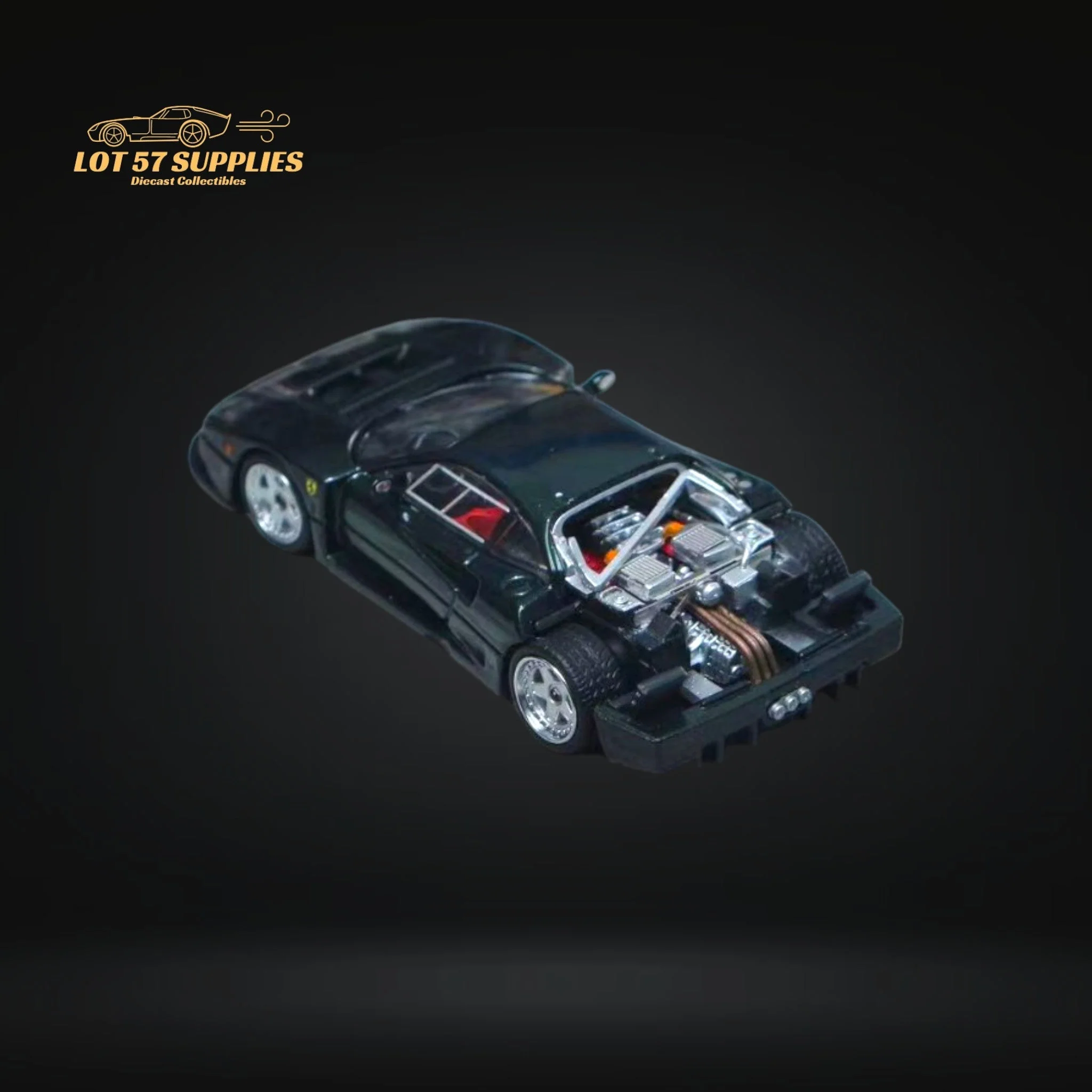 Stance Hunters Ferrari F40 LM British Green 1:64 - Image 4