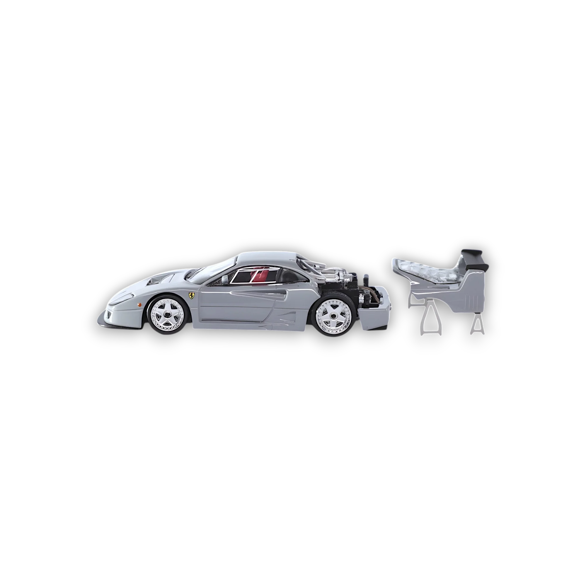 Stance Hunters Ferrari F40 LM Chalk Grey 1:64 - Image 3