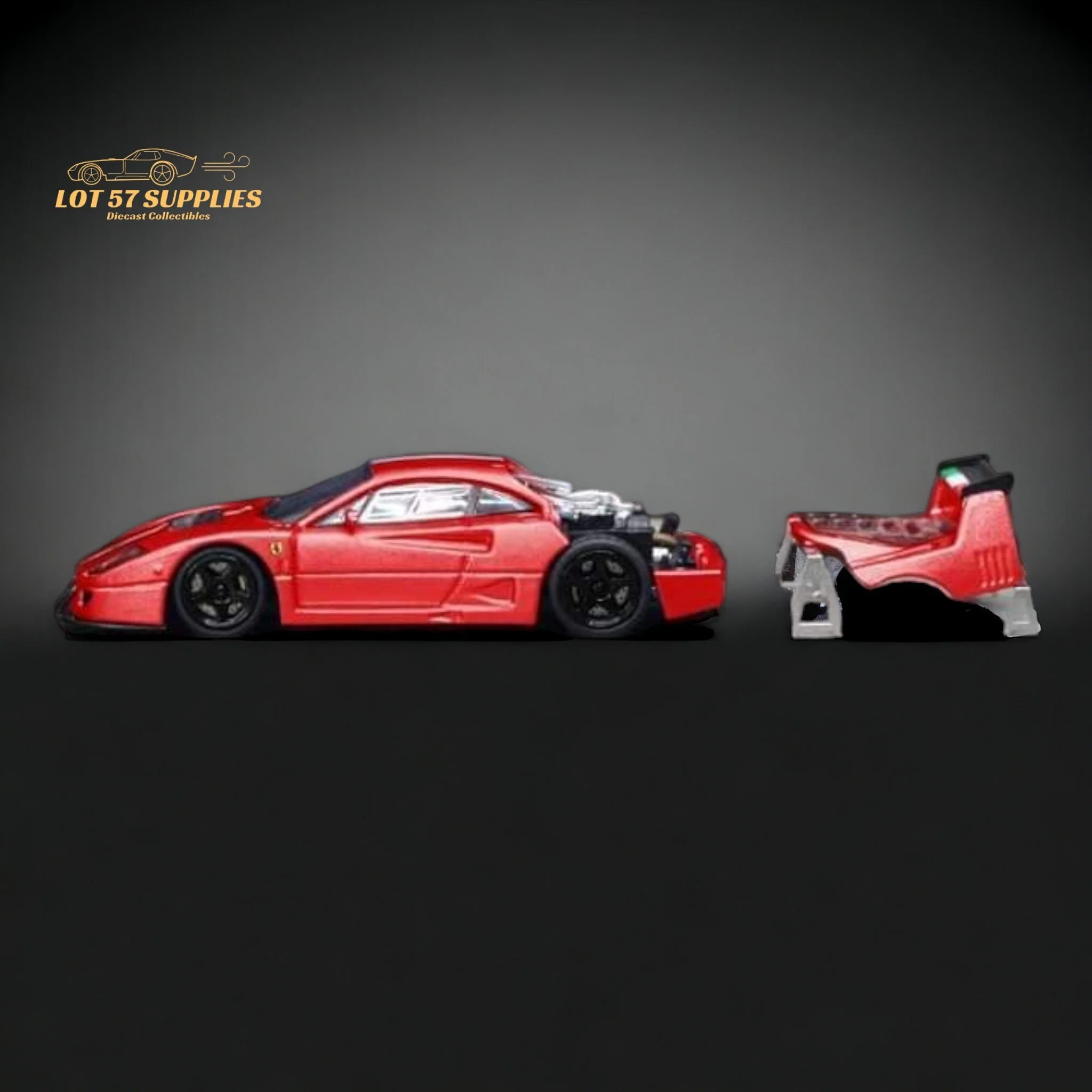Stance Hunters Ferrari F40 LM Italian Stripe Red 1:64 - Image 3