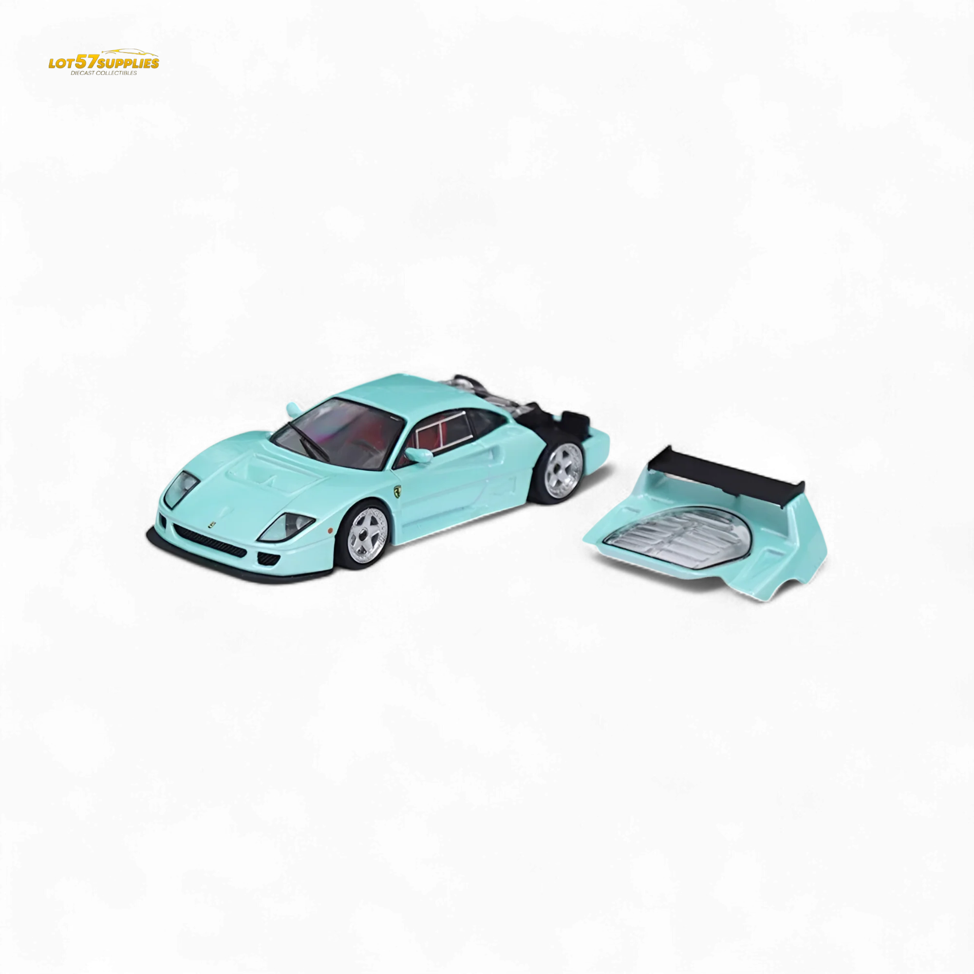 Stance Hunters Ferrari F40 LM Light Aqua Green 1:64 - Image 2
