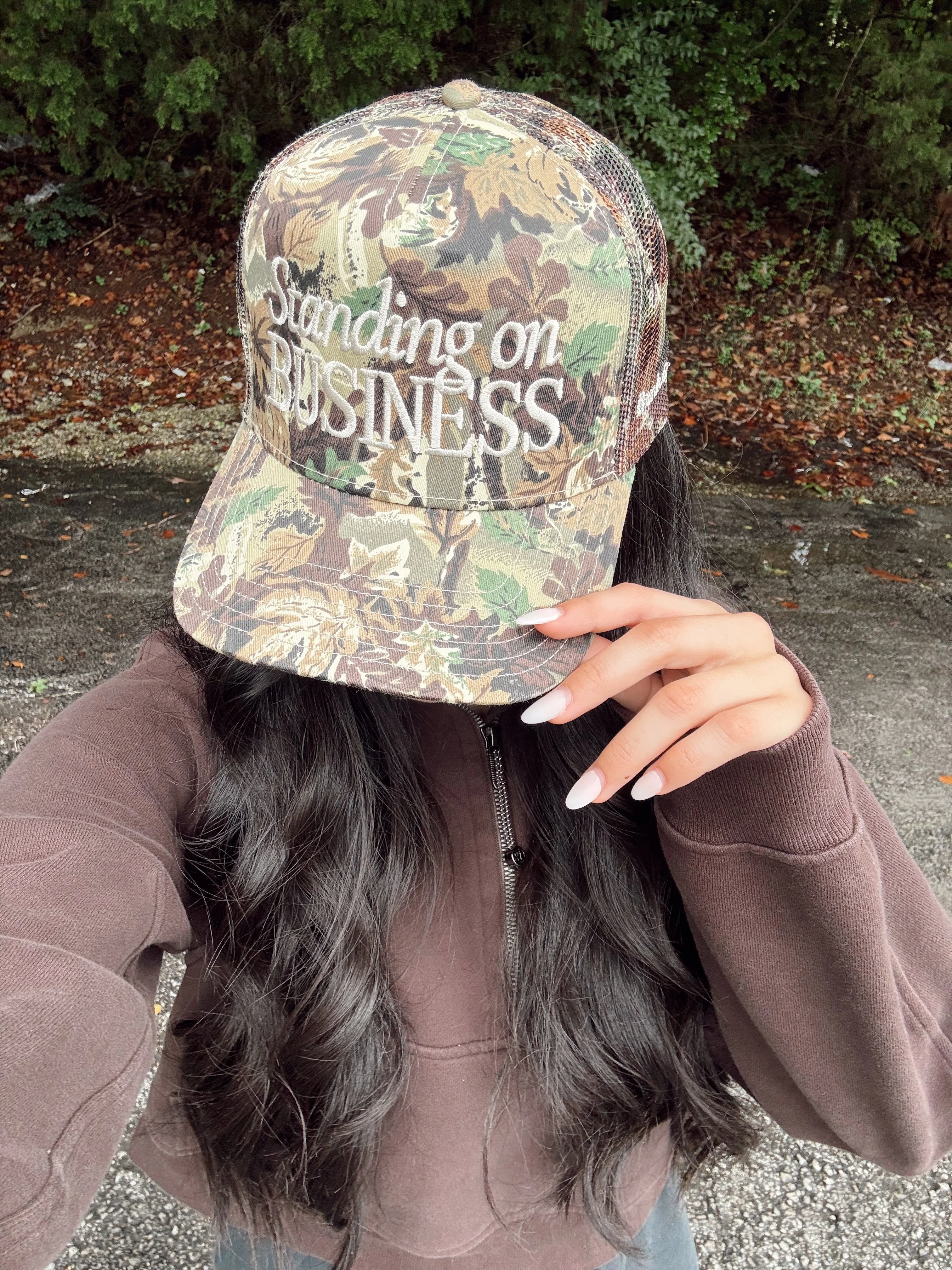 Standing On Business Trucker Hat - Image 2