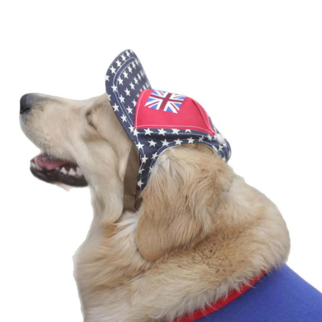 Star Print Dog Sun Hat with Ear Holes - Image 3
