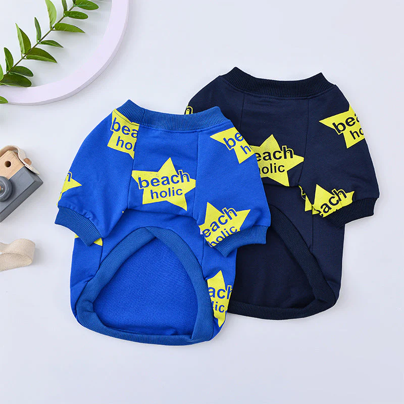 Star Print Dog Sweatshirt + Cozy Fit & Beach Holic Style - Image 3