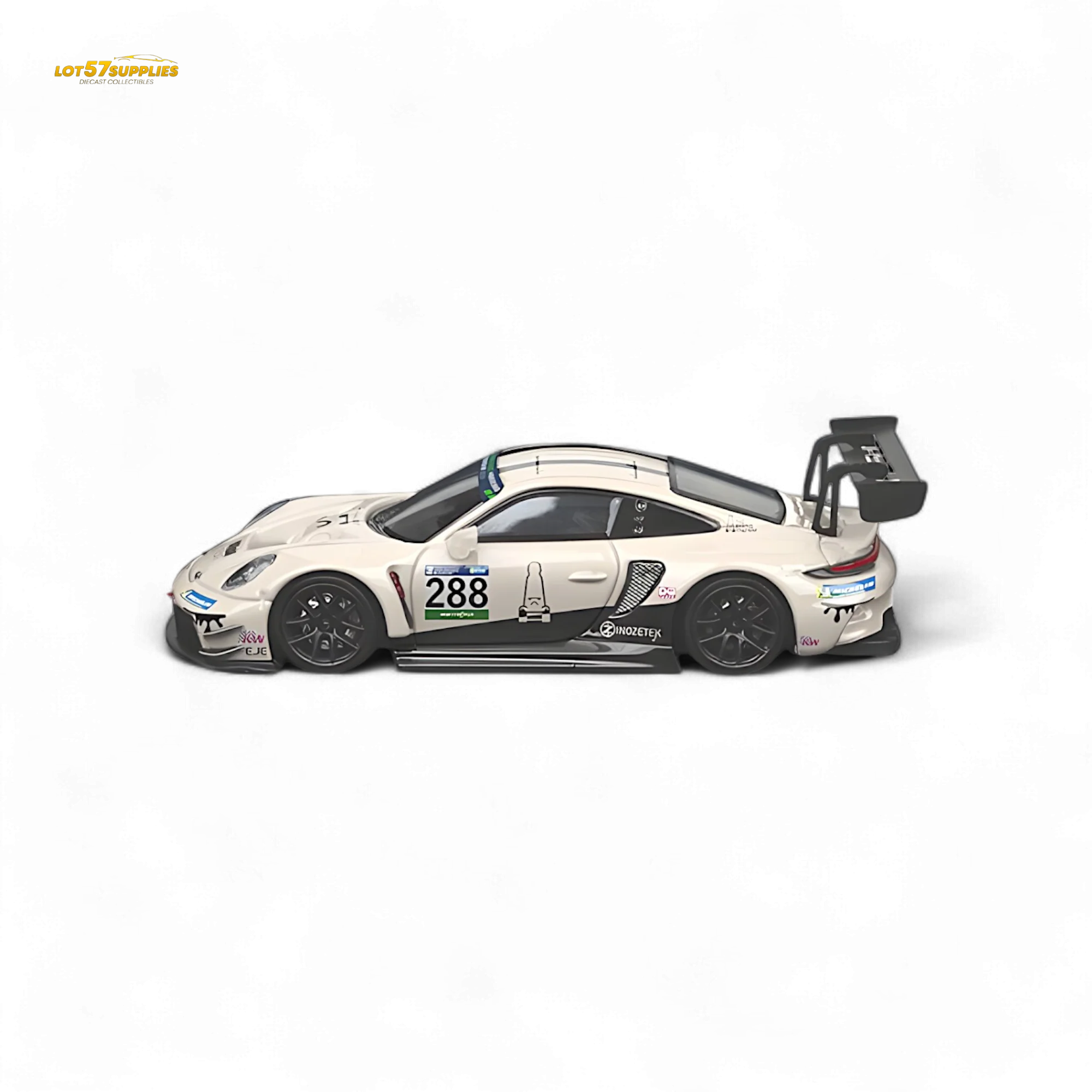 Star Race Porsche 911 GT3 Racing Milky White 1:64 - Image 2