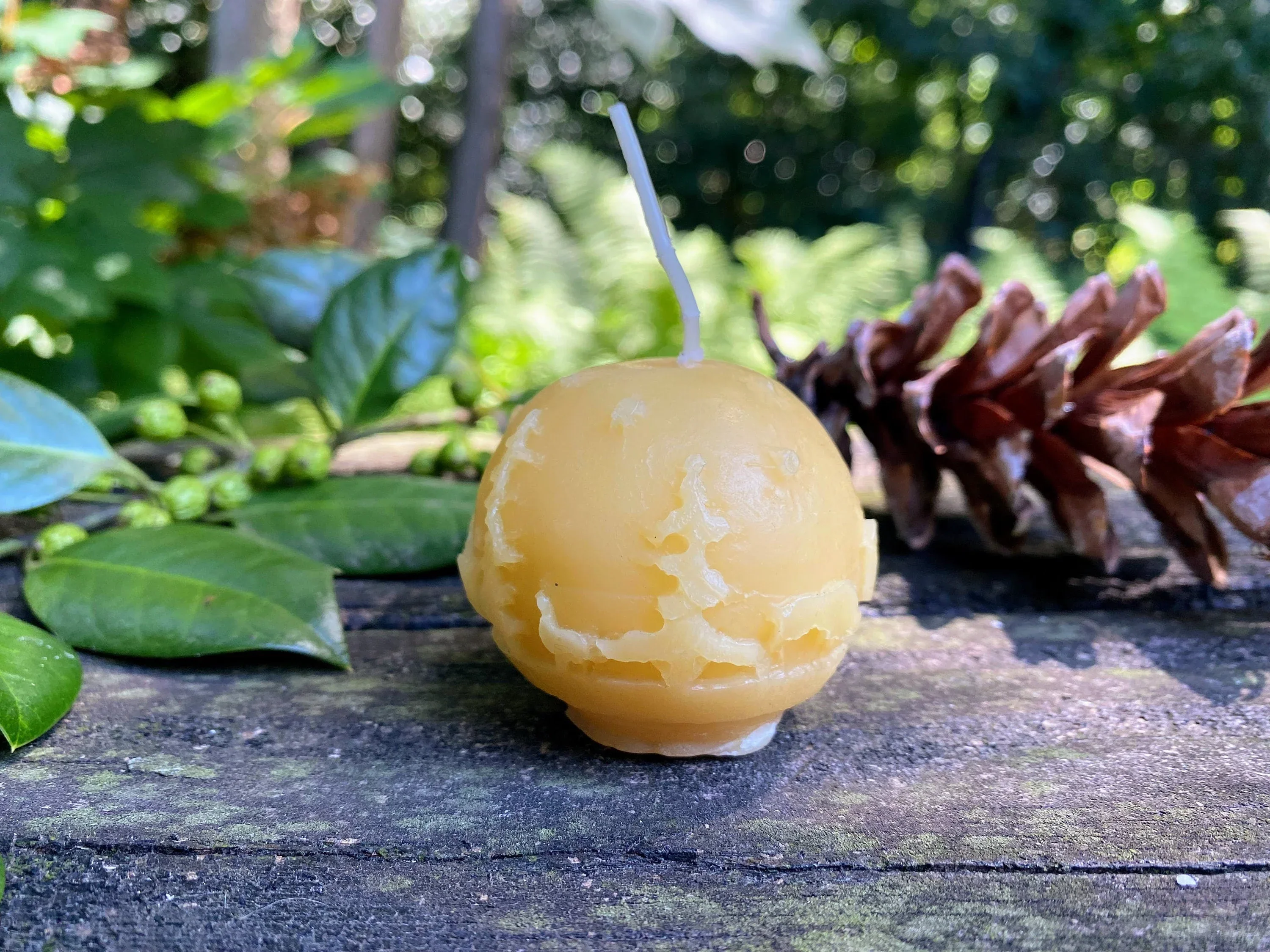 Starry Night Ball Beeswax Candle - Image 2