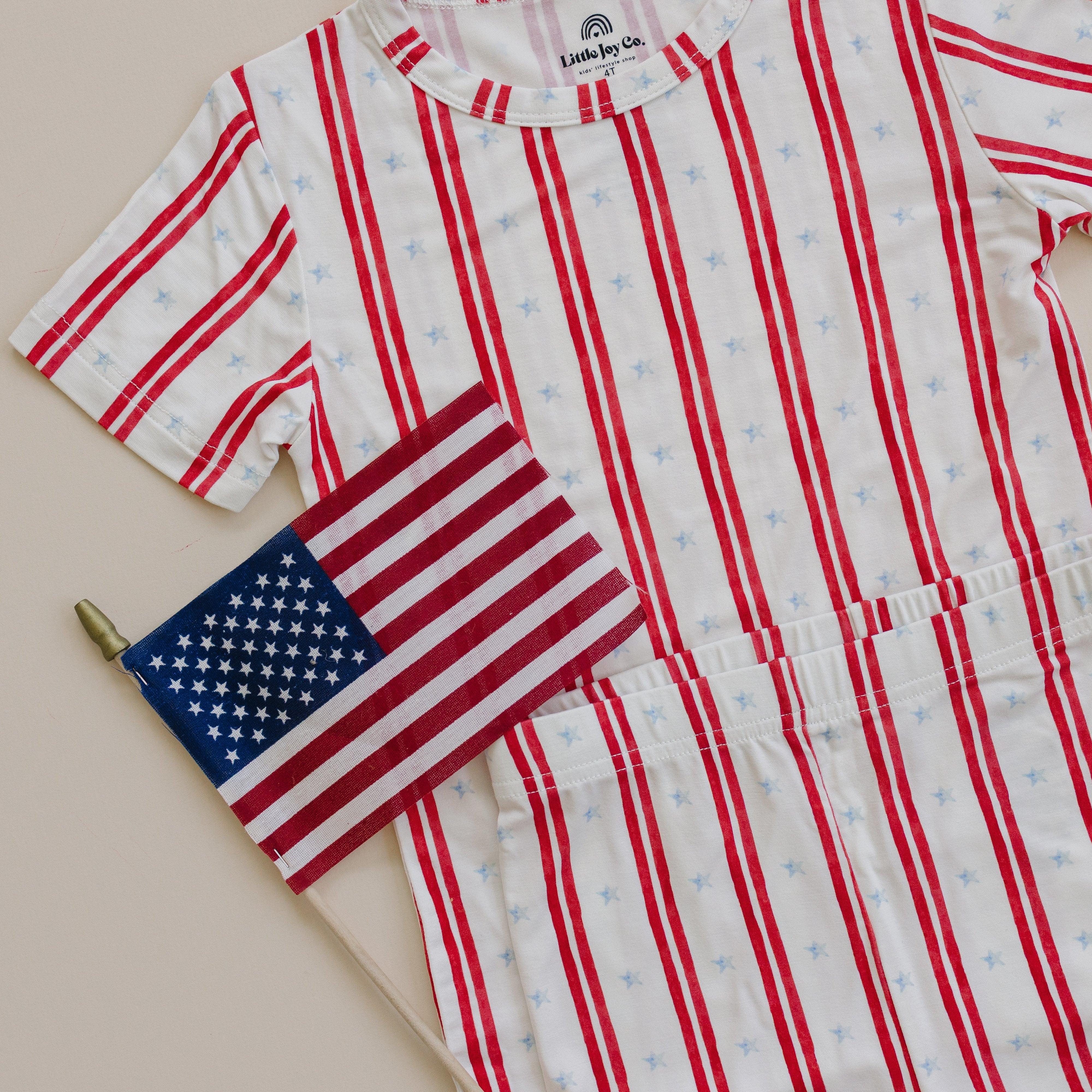 Stars & Stripes 2pc Bamboo Pajamas - Image 3