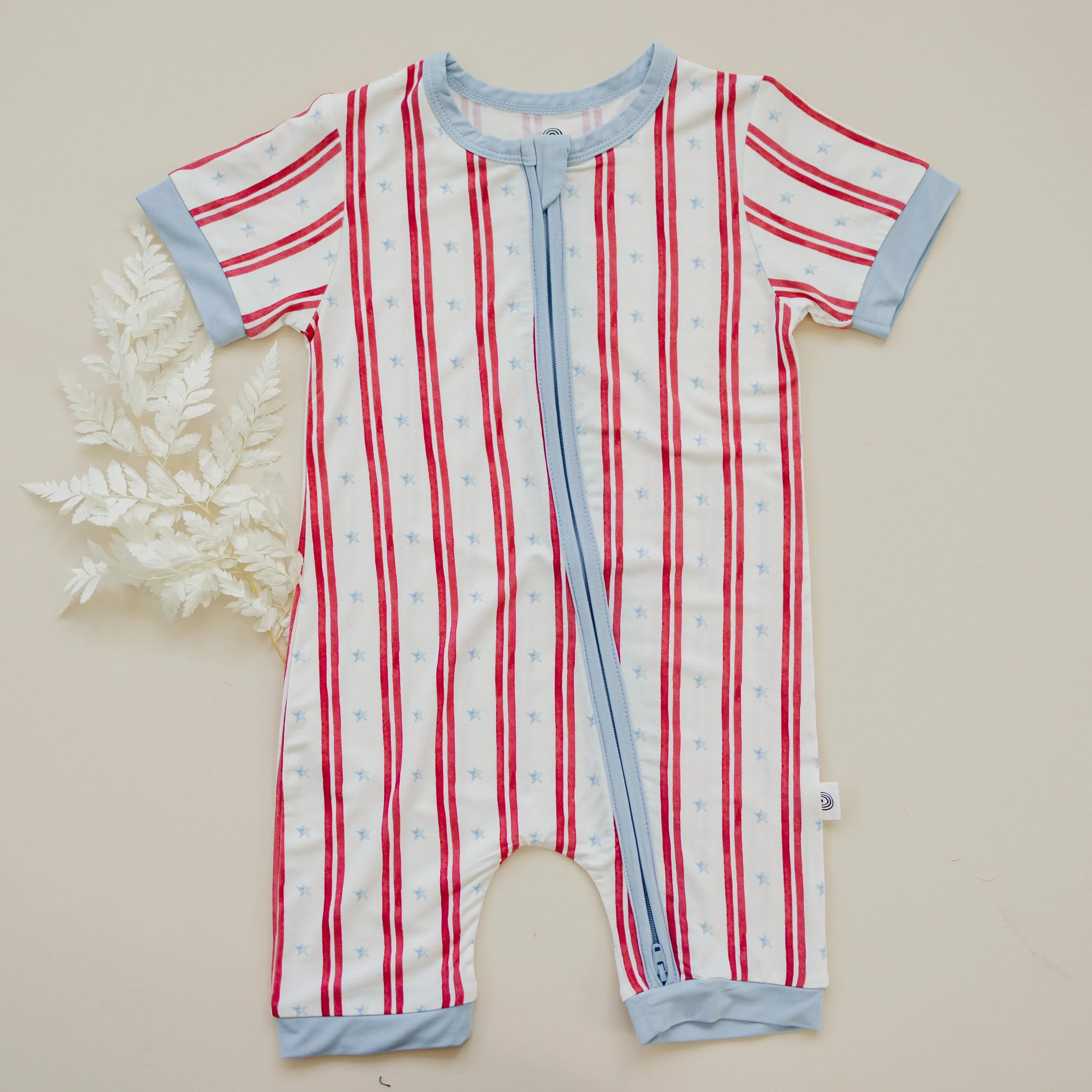 Stars & Stripes Bamboo Shorty Pajamas - Image 2