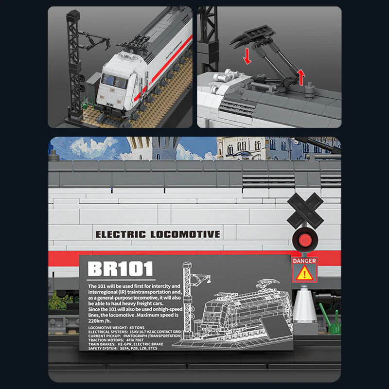 Steam Train Building Block Static Model Puzzle Assembly Toy - Image 4