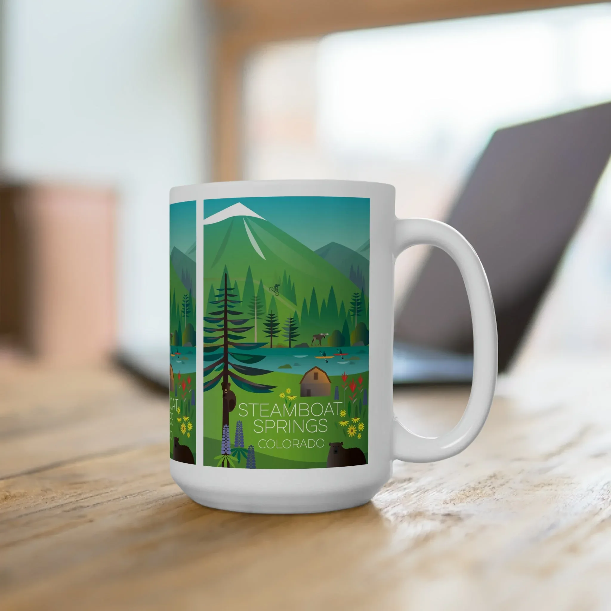 Steamboat Springs (Summer) Ceramic Mug 11oz or 15oz - Image 4