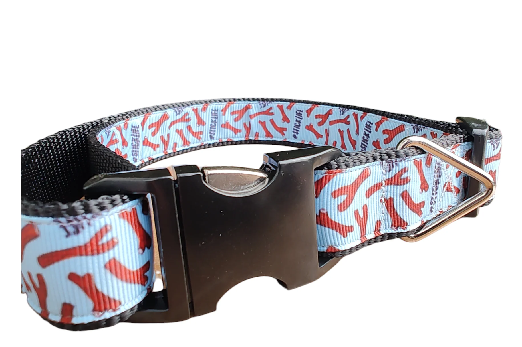 # Stick Life Black Nylon Dog Collar MD, LG, XL, Leash - Image 3