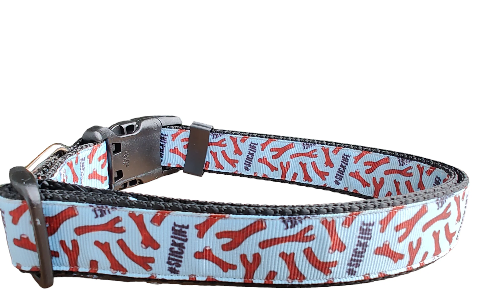 # Stick Life Black Nylon Dog Collar MD, LG, XL, Leash - Image 4