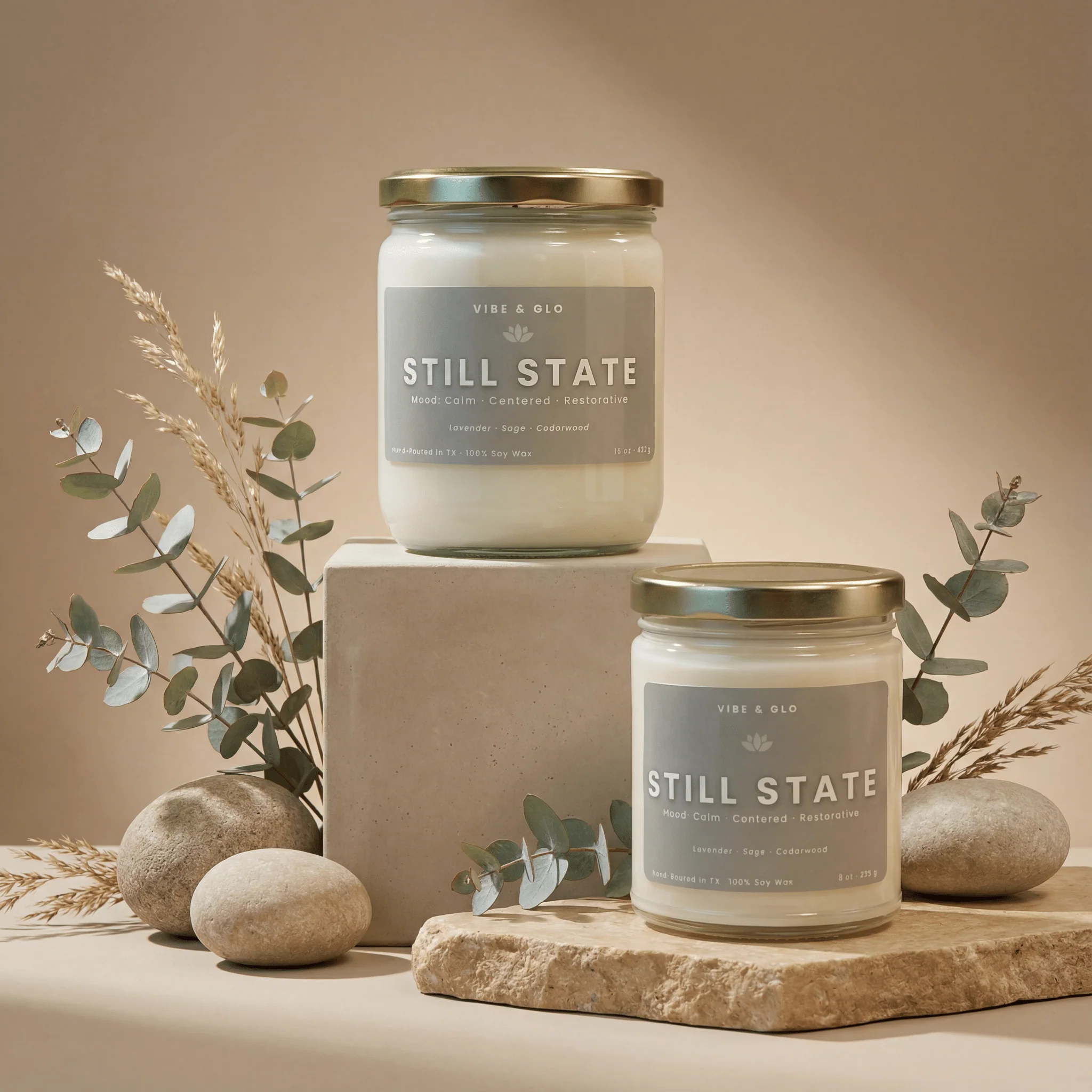 Still State – Lavender & Sage Soy Candle - Image 2